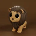 Mô hình 3D Lion Fluffy dễ thương trang trí bàn làm việc - Thumbnail 3