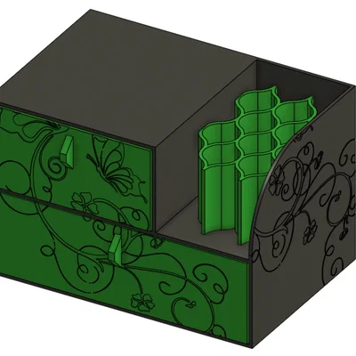 Hộp đựng đồ trang điểm in 3D tiện dụng cho bàn làm việc