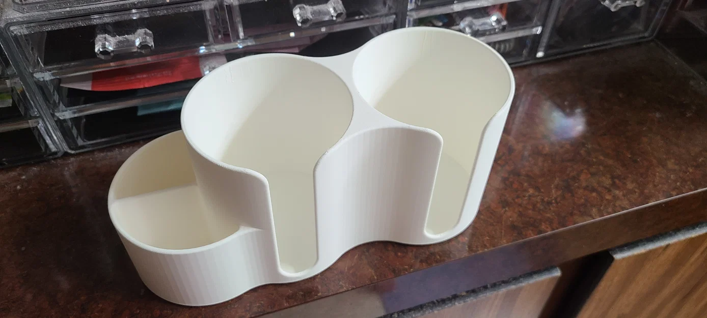 Khay đựng bông tẩy trang tròn & qtip/cọ (Cotton round and qtip/ brush holder) - Image 3
