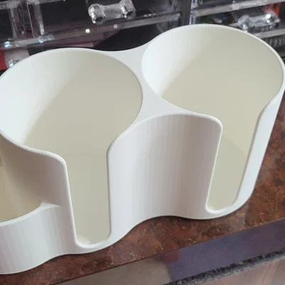Khay đựng bông tẩy trang tròn & qtip/cọ (Cotton round and qtip/ brush holder)