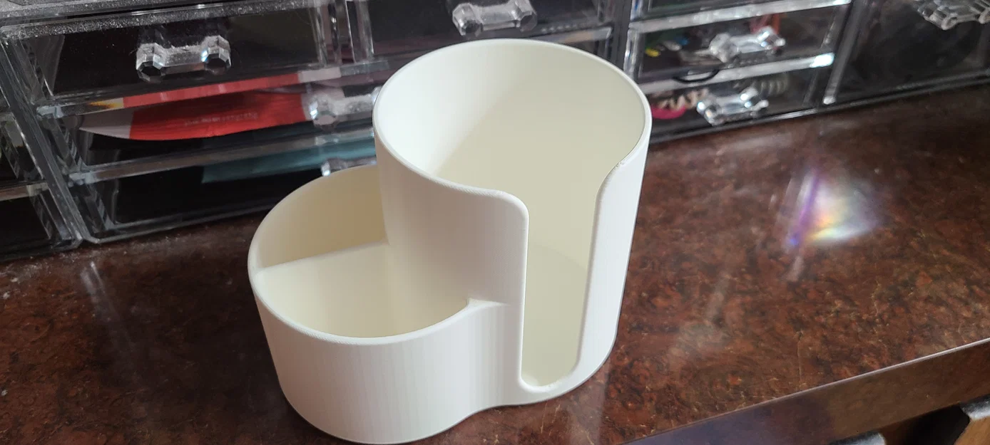 Khay đựng bông tẩy trang tròn & qtip/cọ (Cotton round and qtip/ brush holder) - Image 4