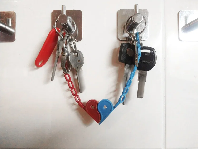 In nhanh: Móc khóa trái tim Yin Yang lồng khớp - Image 7