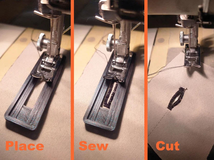 Cữ dẫn chân vịt may khuy (Buttonhole sewing foot guide) - Image 3