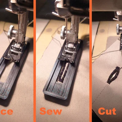 Cữ dẫn chân vịt may khuy (Buttonhole sewing foot guide)
