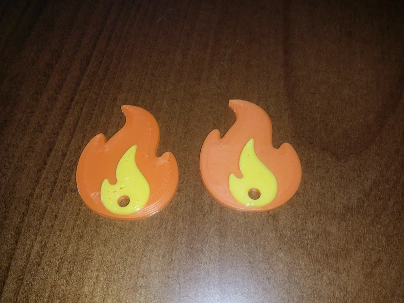 Móc khóa hình ngọn lửa (Fire Emoji) in 3D đẹp mắt và ấn tượng - Image 1