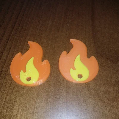 Móc khóa hình ngọn lửa (Fire Emoji) in 3D đẹp mắt và ấn tượng