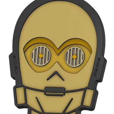 Móc khóa in 3D nhân vật C3PO phong cách Star Wars độc đáo