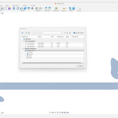 Vòng giữ sợi móc len hình mèo (Parametrized)