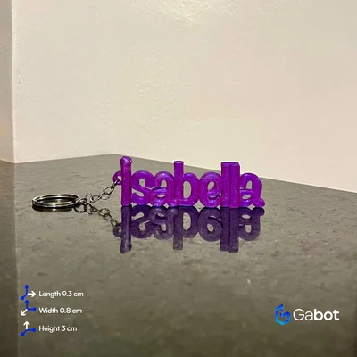 Móc khóa tên Isabella độc đáo - Món quà in 3D cá tính