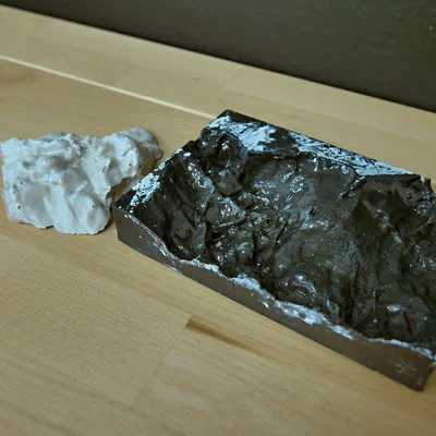 Khuôn đúc đá (Rock mold) tỉ lệ H0 cho mô hình đường sắt