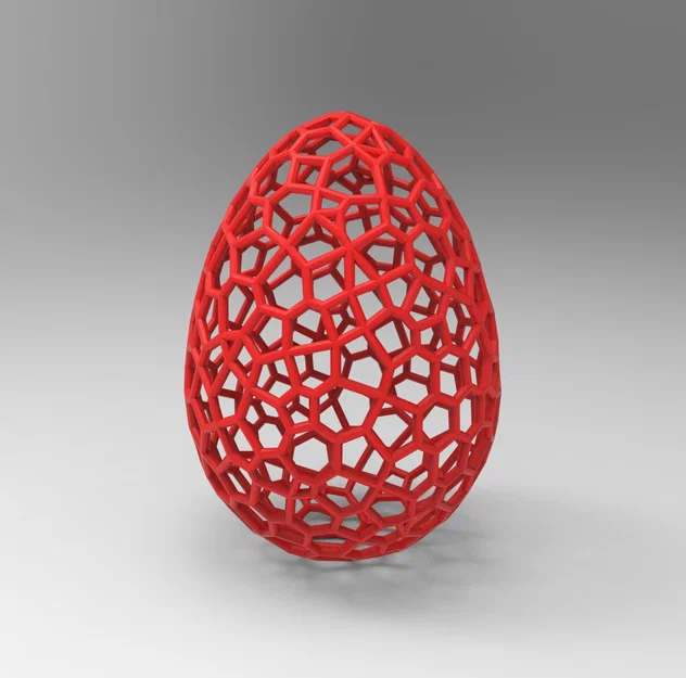 Trứng Phục Sinh Họa Tiết Voronoi - Mô hình 3D nghệ thuật ấn tượng - Image 1