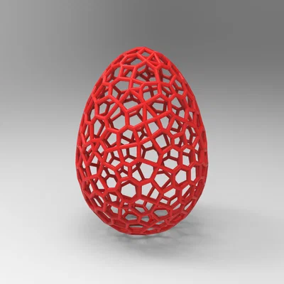 Trứng Phục Sinh Họa Tiết Voronoi - Mô hình 3D nghệ thuật ấn tượng