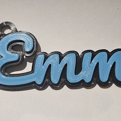 Móc khóa tên Emma cá tính - Mẫu in 3D độc đáo dễ thực hiện