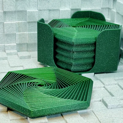 Hexagon Superfidget Coaster