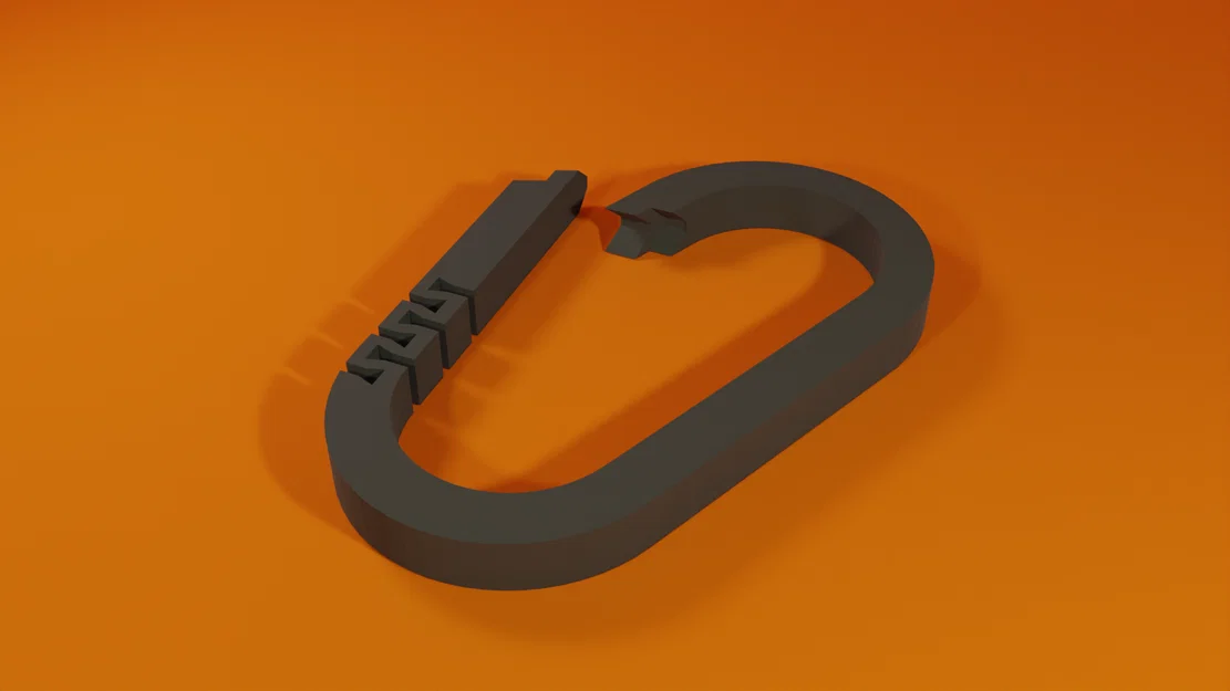 Móc khóa Carabiner V3 in 3D tiện dụng, bền bỉ - Image 1