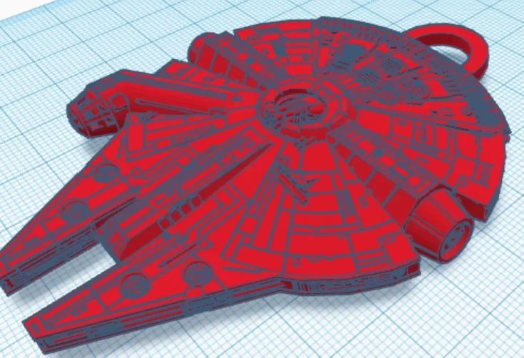 Móc khóa Millennium Falcon in 3D độc đáo cho fan Star Wars - Image 1
