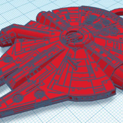 Móc khóa Millennium Falcon in 3D độc đáo cho fan Star Wars