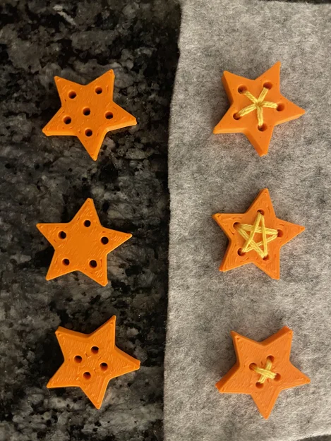 Nút Áo Hình Ngôi Sao (Star Button) - Phụ Kiện Trang Trí In 3D Dễ Thương - Image 1