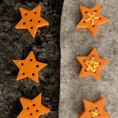 Nút Áo Hình Ngôi Sao (Star Button) - Phụ Kiện Trang Trí In 3D Dễ Thương