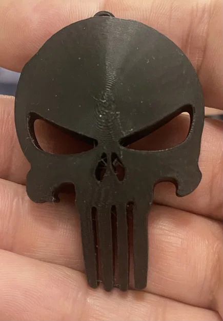 Móc khóa hình đầu lâu Punisher in 3D phong cách độc đáo - Image 1