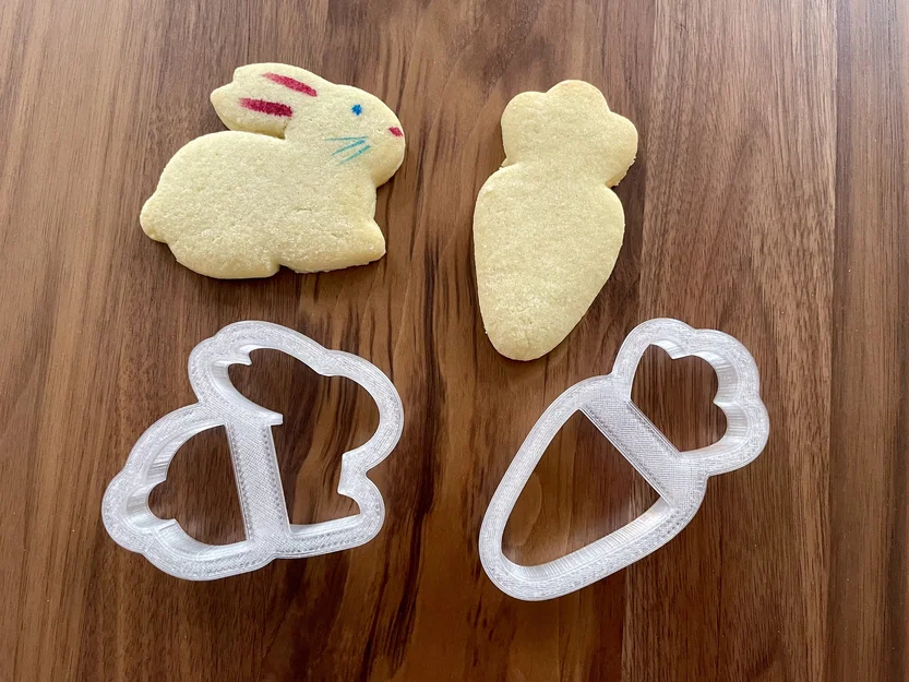 Khuôn cắt bánh quy Easter: Thỏ và Cà Rốt - Image 1