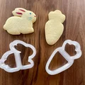 Khuôn cắt bánh quy Easter: Thỏ và Cà Rốt - Thumbnail 1