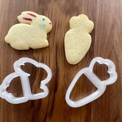 Khuôn cắt bánh quy Easter: Thỏ và Cà Rốt