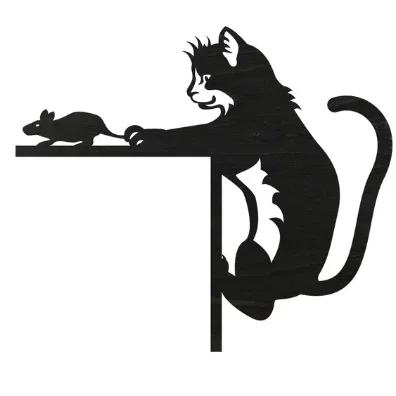 Mô hình trang trí góc cửa hình Mèo và Chuột (Cat & mouse corner)