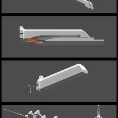 Mô hình kiếm xếp (Collapsible Sword) từ game Dishonored 3D