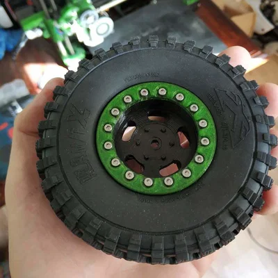 Mâm beadlock RC 1.9" hex 12mm bản rộng (Wider 1.9" 12mm hex RC beadlock rims)