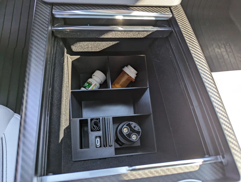 Khay Organizer Hộc Trung Tâm Tesla Model X (Plaid) – Storage Bin - Image 1