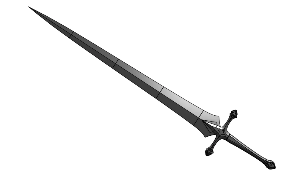 Mô hình kiếm Silverine Sword trong Ragna Crimson (File in 3D) - Image 3