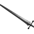 Mô hình kiếm Silverine Sword trong Ragna Crimson (File in 3D) - Thumbnail 3