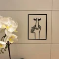 Tranh treo tường Funny Line Art trang trí phòng tắm cực chất - Thumbnail 3