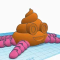 Mô hình Articulated Poop Emoji - Đồ chơi in 3D cử động linh hoạt - Thumbnail 1