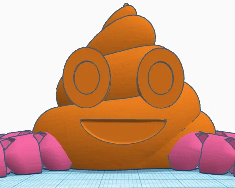 Mô hình Articulated Poop Emoji - Đồ chơi in 3D cử động linh hoạt - Image 2