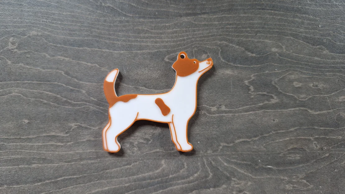 Móc khóa hình cún Jack Russell Terrier in 3D siêu dễ thương - Image 1