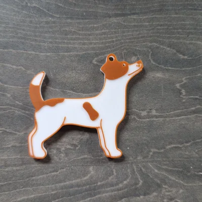 Móc khóa hình cún Jack Russell Terrier in 3D siêu dễ thương
