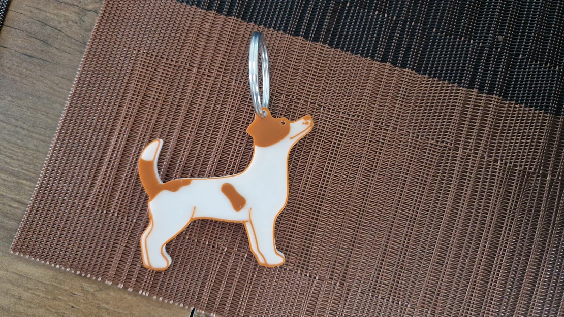 Móc khóa hình cún Jack Russell Terrier in 3D siêu dễ thương - Image 2