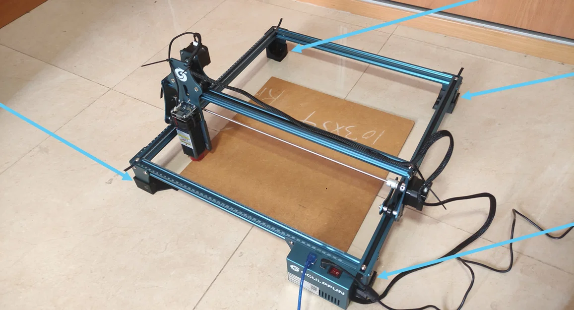 Bộ chân đế nâng cấp cho máy cắt laser Sculpfun S9 hỗ trợ căn chỉnh chuẩn - Image 1