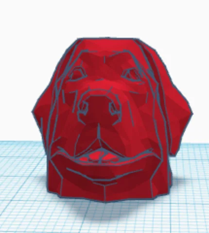 Đầu chó Lowpoly cho LUCKY 13 - Phụ kiện in 3D độc đáo - Image 1