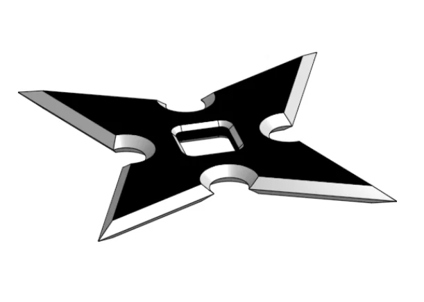 Mô hình Phi tiêu Ninja (Ninja Star) in 3D đơn giản, không cần support - Image 1