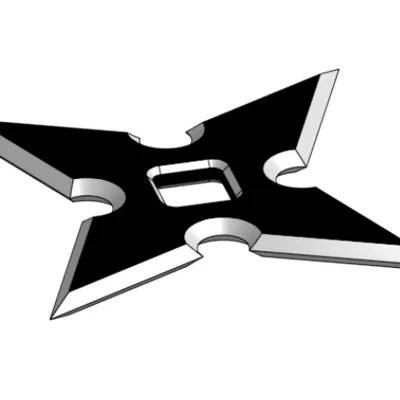 Mô hình Phi tiêu Ninja (Ninja Star) in 3D đơn giản, không cần support