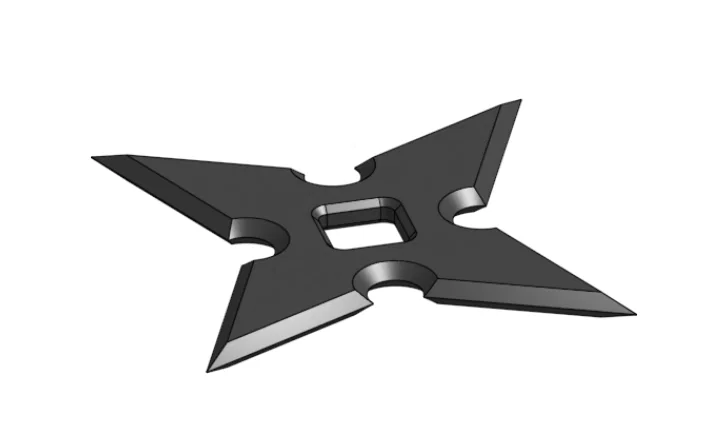 Mô hình Phi tiêu Ninja (Ninja Star) in 3D đơn giản, không cần support - Image 2