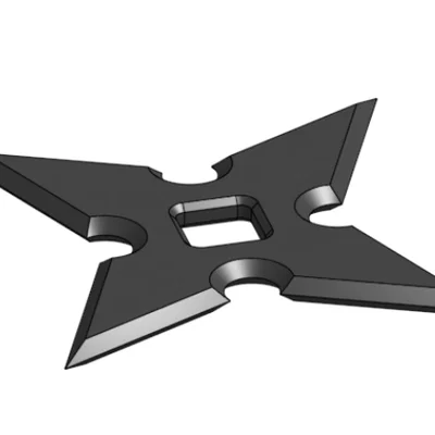 Mô hình Phi tiêu Ninja (Ninja Star) in 3D đơn giản, không cần support