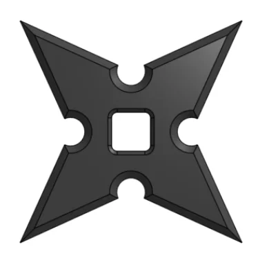 Mô hình Phi tiêu Ninja (Ninja Star) in 3D đơn giản, không cần support