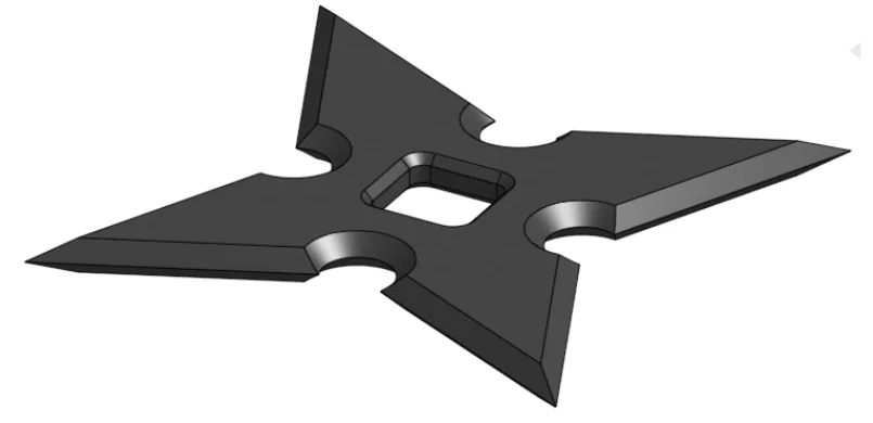 Mô hình Phi tiêu Ninja (Ninja Star) in 3D đơn giản, không cần support - Image 4
