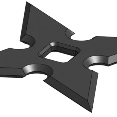 Mô hình Phi tiêu Ninja (Ninja Star) in 3D đơn giản, không cần support