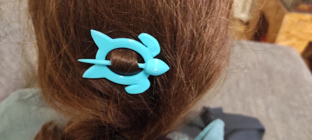 Kẹp tóc hình chú rùa 3D đáng yêu cho bé gái - Image 1