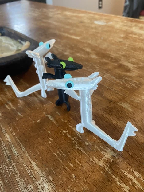 Mô hình 3D Dancing Toothless và Night Fury: In cực dễ, không cần support - Image 1